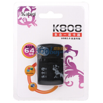 卡士奇（Kabiqi）K808 多合一读卡器 黑色 适用于卡士奇闪存卡（TF）产品