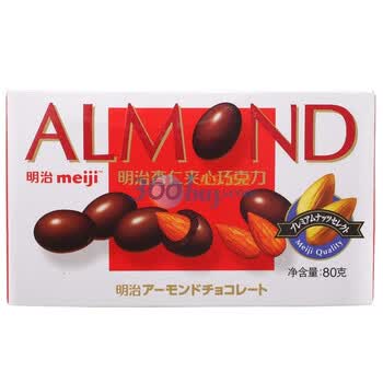 明治杏仁夹心朱古力巧克力80g