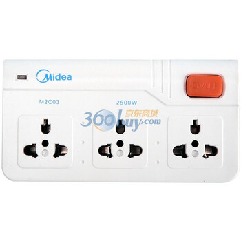 美的（Midea)M2系列 M2C03-A1 无线3位3孔 软包装
