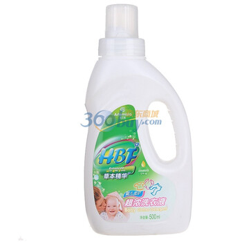HBF香艾草草本精华婴儿柔护超浓缩洗衣液(瓶装)500ml
