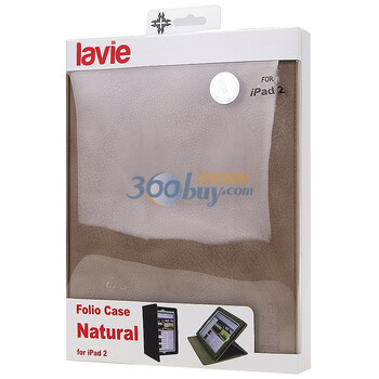 艾贝斯（iBattz）LAV-IP2-NFC-BGE iPad 2 自然系列翻盖皮套 (米色) 适用于iPad 2