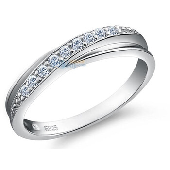 lux-women925银情侣对戒守候之女戒