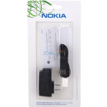 诺基亚（NOKIA）AC-8C+CA-100 原包充电线(适用于所有2.0mm接口)5230/E66/E71/E63/5800/X3等机型