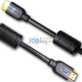 CE-LINK HDMI(双磁环)1.4版数字高清线 0.9米 专业版 无氧纯铜导体+24K3μ镀金+360°环焊 黑色