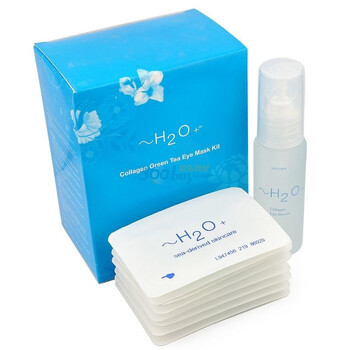 H2O水芝澳胶原蛋白绿茶修护眼膜套装 8对+30ml