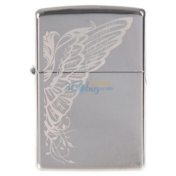 ZIPPO打火机黑冰翼天使24802