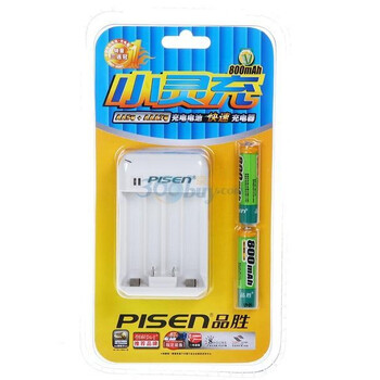 品胜小灵充快速充电器套装(配2支800mAh7号充电池)