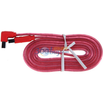 包尔星克(PowerSync)SATA转输线 100CM 透明红色 7针对7针L型接头 CB-CI-03IR