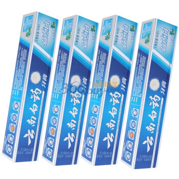 云南白药牙膏益齿白激爽薄荷型65g四支装
