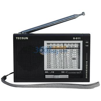 德生（Tescun）R-911 袖珍式高灵敏度11波段收音机（黑色）