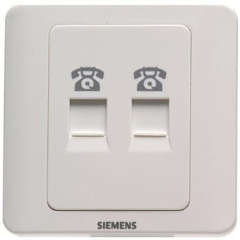 西门子（SIEMENS）远景双联电话插座 5TG01221CC1 （雅白色）