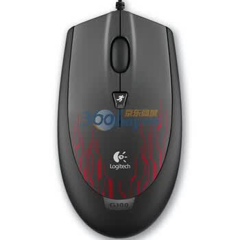 罗技（Logitech）G100 游戏光电鼠标 黑红色