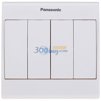 松下(panasonic) 雅适系列86型四位单控开关 WMK507（雅白色）
