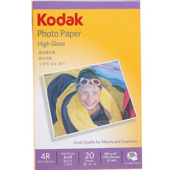 柯达（Kodak）4R 180g 高级光面照片纸 20张每包