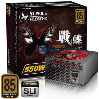 振华（SUPER FLOWER）战蝶550W（SF-550P14XP）电源（额定550W/主动式PFC/效能达85%/超静音）