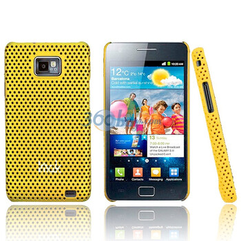 艾美克（IMAK) 超薄网格彩壳黄色 适用于三星i9100 Galaxy S2