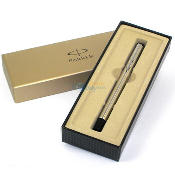 派克(parker)威雅钢杆白夹宝珠笔