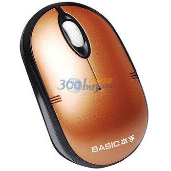 本手（BASIC）M358N USB收线便携鼠标 黑金