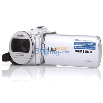 三星（Samsung） HMX-F80 家用高清闪存数码摄像机（银色）