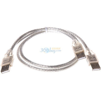 山泽USB 2.0高速移动硬盘线0.8米（3个USB口）纯铜线芯,128编屏蔽网,移动硬盘首选线缆！