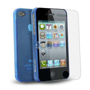 邦克仕（Benks）Magic Seaweed(花纹)移动数码产品专用保护壳（适用于Apple iPhone 4/4S 蓝色