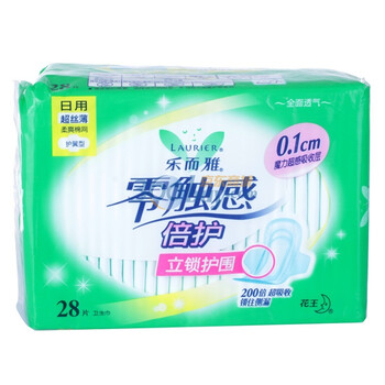 乐而雅零触感倍护日用护翼22.5cm28片