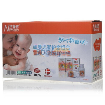 纽曼思 智护 金组合2+1 婴幼儿装(内含:金装海藻油儿童装60粒*2盒 益生菌婴儿装30粒*1盒 送高档方巾*1)