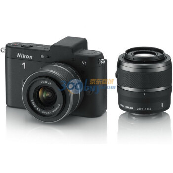尼康（Nikon） V1 （VR10-30/3.5-5.6 ）（VR30-110/3.8-5.6）可换镜数码套机（黑）
