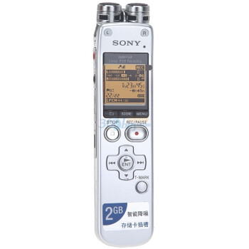 索尼（sony）ICD-SX712 2GB＋存储卡插槽 立体声数码录音棒 银色