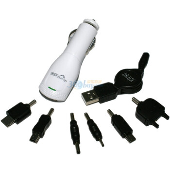 途韵六合一全能车载充电器 BW-C02-T1 白色（500MA足功率）