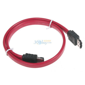 山泽高品质eSATA/eSATA硬盘数据线0.5米高速3Gb/s数据传输速率,金属弹片,支持热插拔！