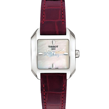 天梭(TISSOT)心漾系列清透水质感腕表(酒红)T02.1.265.71