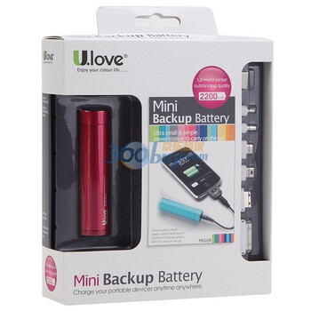 优乐（U.love） PBS02B 户外随身移动备用电源 For iphone4 ipod 诺基亚 三星 摩托 索爱 黑莓 红色