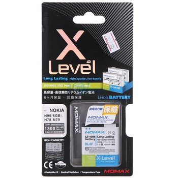 摩米士（MOMAX）BL-6F电池 适用诺基亚N95-8G/N78/N79手机