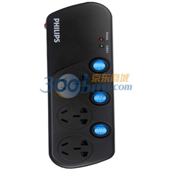 飞利浦（PHILIPS）SPS5320C/93 可复位过载保护/防雷/儿童保护门/双核卫士插座 3位1.8米