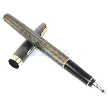 派克(parker)08款卓尔系列碳黑白夹宝珠笔