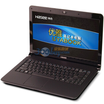 神舟（HASEE）A400-D52SD1 14.0英寸笔记本电脑（D525 2G 320G DVD 摄像头 ）黑色