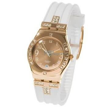 斯沃琪(Swatch)2010年春夏新款金属系列石英女表粉色年华 YLG403