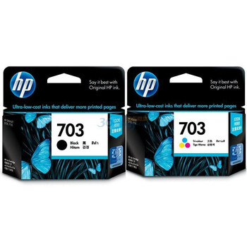 惠普（HP） CD887AA 703 黑彩墨盒套装 （内含CD887AA 703+ CD888AA 703）