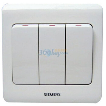 西门子（SIEMENS）远景三联单控开关 5TA02311CC1 （雅白色）