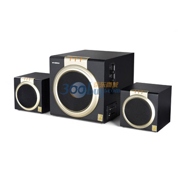 现代（HYUNDAI）音箱 HY-9200 升级版 2.1声道/60W大功率/木质/SD卡/USB/十年经典 黑色