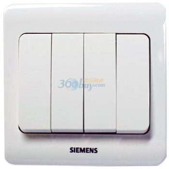 西门子（SIEMENS）远景四联单控开关 5TA02411CC1 （雅白色）