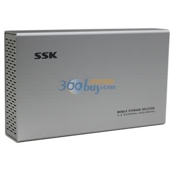 飚王（SSK）HE-G1301 "星宿" USB 2.0 硬盘盒 3.5"SATA硬盘支持 （银色）