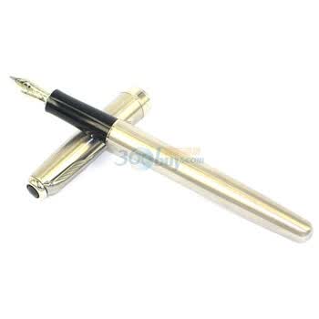 派克(parker)08款卓尔钢杆白夹墨水笔