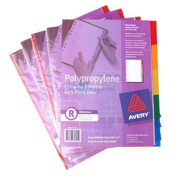 ����AVERY�ɴ�ӡPP��ɫ������ҳ5��U85625(1*5��)