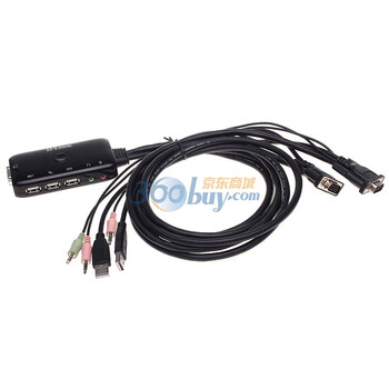 友讯（D-Link）DKVM-72U 2端口USB 接口线机一体式SOHO 级KVM切换器
