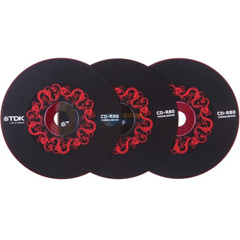 TDK CD-R 40速 700M 红龙纹 纯音乐黑胶 桶装50片 刻录盘