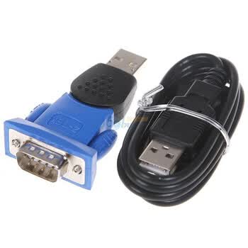 力特USB1.1转RS232串口头（酷黑/天蓝色）ZE398