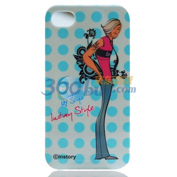 instory iPhone4/iPhone4S 保护壳（蓝点）