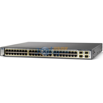 思科（CISCO）WS-C3750G-48TS-S 48千兆口 4 T/SFP 交换机